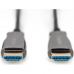 Кабель мультимедійний HDMI M to HDMI M 10m 4K AOC hybrid-fiber black Digitus (AK-330125-100-S)