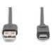 Дата кабель USB 2.0 AM to USB-C 3.0m black Digitus (AK-300148-030-S)