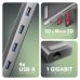 Концентратор AXAGON USB-C 9-in-1 4xUSB 3.2 + 2xUSB-C + HDMI + SD/TF + RJ45 1000Mbps + PD 100W black/gray (HMC-10HLS)