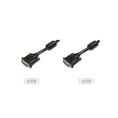 Кабель мультимедийный DVI M to DVI M 3.0m 24+1pin 2560x1600 30Hz black Digitus (AK-320101-030-S)