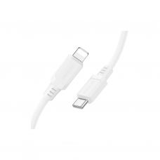 Дата кабель USB-C to Lightning 1.0m PD silicone BX115 Lotto white BOROFONE (6941991119613)