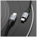 Дата кабель USB-C to USB-C 1.0m 3A nylon X102 black HOCO (6942007608787)