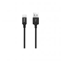 Дата кабель USB 2.0 AM to USB-C 2.0m 2A nylon X14 black HOCO (6957531062929)