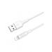 Дата кабель USB 2.0 AM to Lightning 1.0m 2A X25 white HOCO (6957531080114)