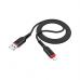 Дата кабель USB 2.0 AM to Lightning 1.0m 2.4A nylon X59 black HOCO (6931474744869)