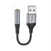 Кабель мультимедійний USB AM to 3.5mm F LS36 black HOCO (6942007608879)