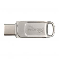 USB флеш накопичувач Wibrand 64GB Bee Silver USB 3.2/Type-C (WI3.2TC/BE64TC039S)