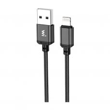Дата кабель USB 2.0 AM to Lightning 1.0m nylon black Wibrand (WI.DC/CO1B-UL)