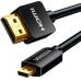 Кабель мультимедійний HDMI M to HDMI micro M 1.0m 4K HD127 black Ugreen (30148)