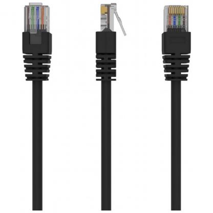 Патч-корд 0.5м, UTP, cat.5e, CCA, black Cablexpert (PP12-0.5M/BK)