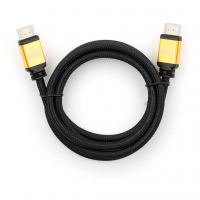 Кабель мультимедийный HDMI to HDMI 5 m metal V2.0 Vinga (VCPDCHDMI2VMM5BK)