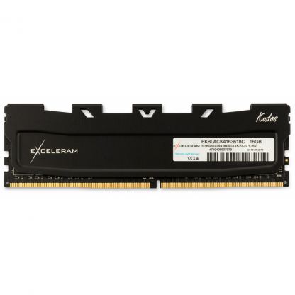 Модуль памяти для компьютера DDR4 16GB 3600 MHz Black Kudos eXceleram (EKBLACK4163618C)