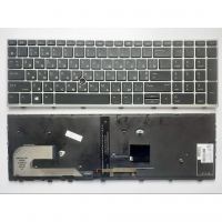 Клавиатура ноутбука HP EliteBook 850/755/ZBook15u G5 черн/серебр/подсв (A46131)