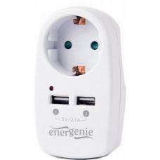 Зарядний пристрій EnerGenie 2 USB x 2.1A (EG-ACU2-02)