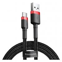 Дата кабель USB 2.0 AM to USB-C 3.0m 3A red-black Baseus (CATKLF-U91)