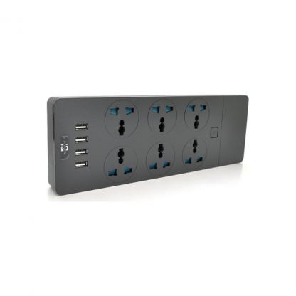 Сетевой фильтр питания Voltronic TВ-Т12, 6роз, 4*USB Black (ТВ-Т12-Black)