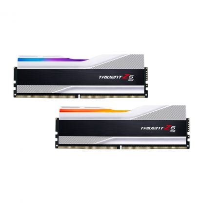 Модуль памяти для компьютера DDR5 32GB (2x16GB) 6000 MHz Trident Z5 RGB Silver G.Skill (F5-6000J3238F16GX2-TZ5RS)