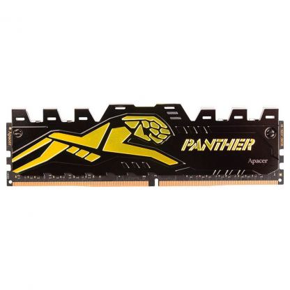 Модуль пам'яті для комп'ютера DDR4 8GB 3200 MHz Panther Black/Gold Apacer (AH4U08G32C28Y7GAA-1)