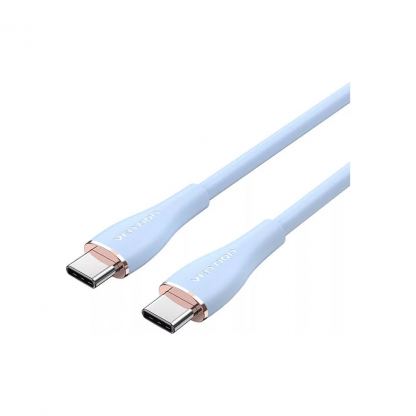 Дата кабель USB-C to USB-C 2.0m USB2.0 100W (20V/5A) Light Blue Silicone Vention (TAWSH)