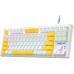 Клавіатура Aula F3032 keycaps plus 21 Yellow keys KRGD Red USB UA White (6948391204680)
