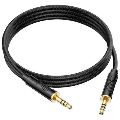 Кабель мультимедийный 3.5mm M to 3.5mm M 1.0m Black HOCO (6942007625463)