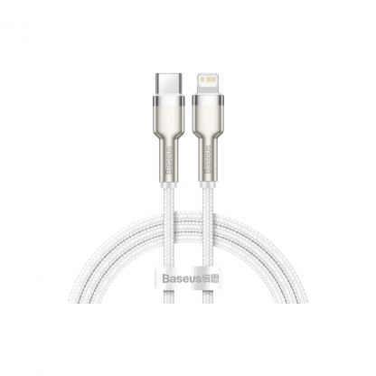 Дата кабель USB-C to Lightning 1.0m Cafule Metal PD 20W white Baseus (CATLJK-A02)