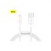 Дата кабель USB 2.0 AM to Lightning 0.25m Superior Fast Charging 2.4A white Baseus (CALYS-02)
