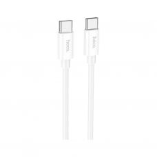 Дата кабель USB-C to USB-C 1.0m Magic silicone PD 60W X87 white HOCO (6931474783264)