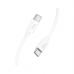 Дата кабель USB-C to USB-C 1.0m Magic silicone PD 60W X87 white HOCO (6931474783264)