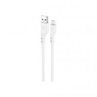 Дата кабель USB 2.0 AM to Micro 5P 1.0m Crystal color silicone X97 white HOCO (6931474799838)