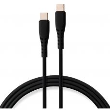 Дата кабель USB-C to USB-C 1.2m 100W Chip Silicon Black Vinga (VCDCCC21012SB)