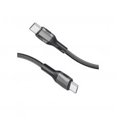 Дата кабель USB-C to USB-C 1.2m 60W PD FletchLink-CC black Promate (fletchlink-cc.black)