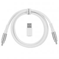 Дата кабель USB-C + USB A to USB-C 1.0m Double-Sleeved Geek white Keychron (CAB20_KEYCHRON)