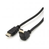 Кабель мультимедийный HDMI M to HDMI M 1.0m V1.4 90° corner black Merlion (YT-HDMI(M)/(M)HS-1.0m/90°)