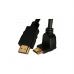 Кабель мультимедийный HDMI M to HDMI M 1.0m V1.4 90° corner black Merlion (YT-HDMI(M)/(M)HS-1.0m/90°)