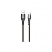 Дата кабель USB 2.0 AM to Lightning 1.0m 2A zinc alloy black XO (NB138-L-1-BK)