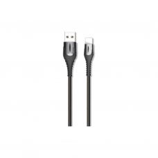 Дата кабель USB 2.0 AM to Lightning 1.0m 2A zinc alloy black XO (NB138-L-1-BK)