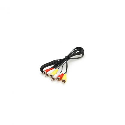 Кабель мультимедийный 3xRCA M to 3xRCA M 1.0m black Voltronic (YT-3хRCA(M)/3хRCA(M)-1.0)