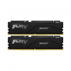 Модуль памяти для компьютера DDR5 64GB (2x32GB) 5600 MHz Fury Beast Black Kingston Fury (ex.HyperX) (KF556C36BBE2K2-64)