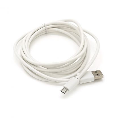 Дата кабель USB 2.0 AM to Micro 5P 2.0m white Voltronic (USB2AMMicW/05104)
