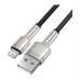 Дата кабель USB 2.0 AM to Lightning 2.0m 2.4A metal black Baseus (CALJK-B01)
