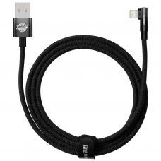 Дата кабель USB 2.0 AM to Lightning 2.0m 2.4A 90° corner black Baseus (CAVP000101)