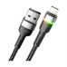 Дата кабель USB 2.0 AM to Lightning 2.0m 2.4A LED black Essager (EXCL-XCDA01)