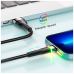 Дата кабель USB 2.0 AM to Lightning 2.0m 2.4A LED black Essager (EXCL-XCDA01)
