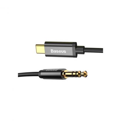 Кабель мультимедийный USB-C to 3.5mm M 1.2m black Baseus (CAM01-01)
