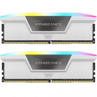 Модуль памяти для компьютера DDR5 64GB (2x32GB) 6000 MHz Vengeance RGB White Corsair (CMH64GX5M2B6000Z30W)