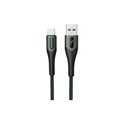 Дата кабель USB 2.0 AM to USB-C 1.0m 3A braided dark green SkyDolphin (USB-000582)