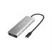 Концентратор J5create USB-C 7-in-1 USB 3.2 + USB-C PD + HDMI 4K + DisplayPort + SD/TF gray (JCD401-N)