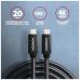 Дата кабель USB-C to USB-C 2.0m USB 3.2 Gen 2 PD 100W 5A 4K black AXAGON (BUCM32-CM20AB)