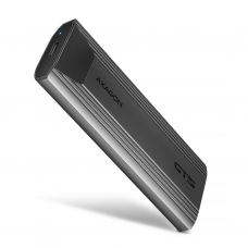 Кишеня зовнішня AXAGON USB-C 10Gbps metal box for M.2 NVMe & SATA SSD THIN SCREWLESS (EEM2-GTS2)